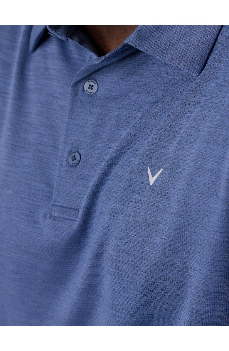 Callaway Big & Tall Heathered Jacquard Polo Shirt V2, Alternate, color, Peacoat