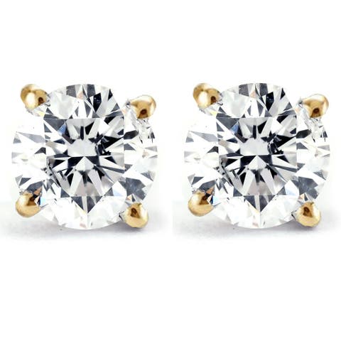 1/2Ct TW Diamond Studs in 14k or Gold Lab Grown