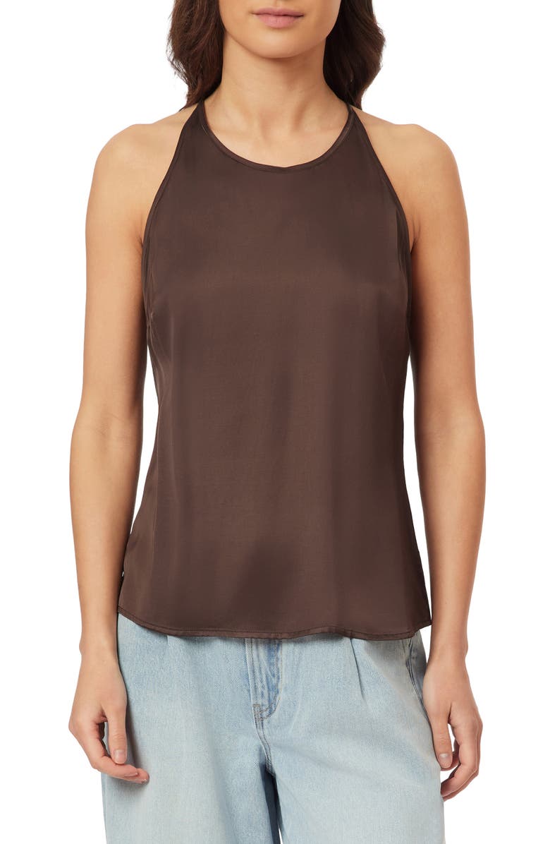 Scotch & Soda Back Tie Sleeveless Satin Top, Main, color, 