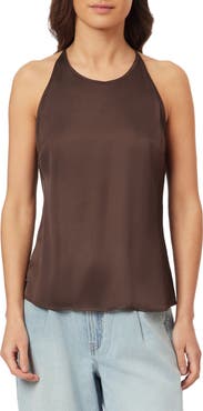 Scotch & Soda Back Tie Sleeveless Satin Top
