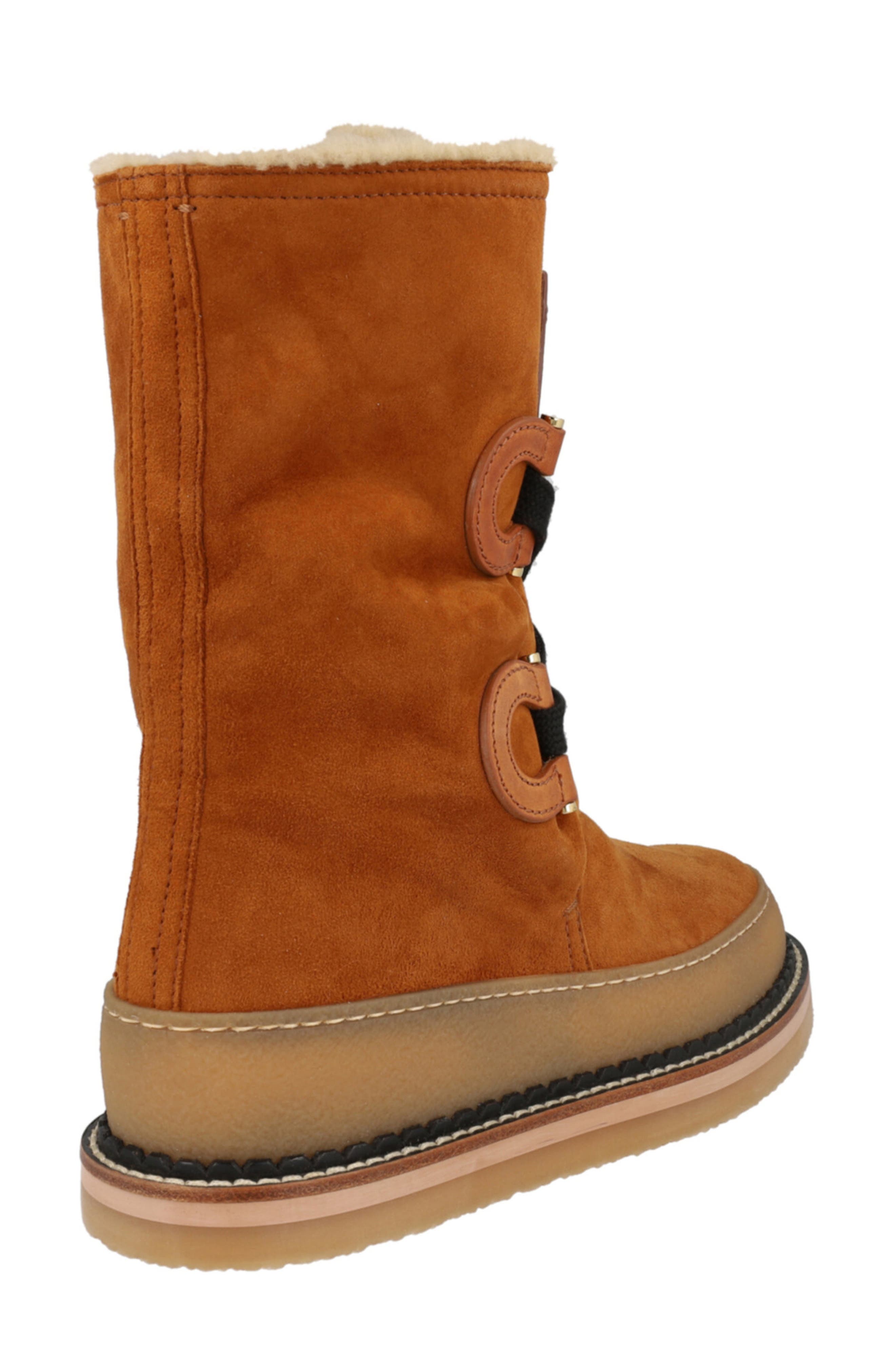 FERRAGAMO Celeno Genuine Shearling Lined Suede Boot, Alternate, color, 