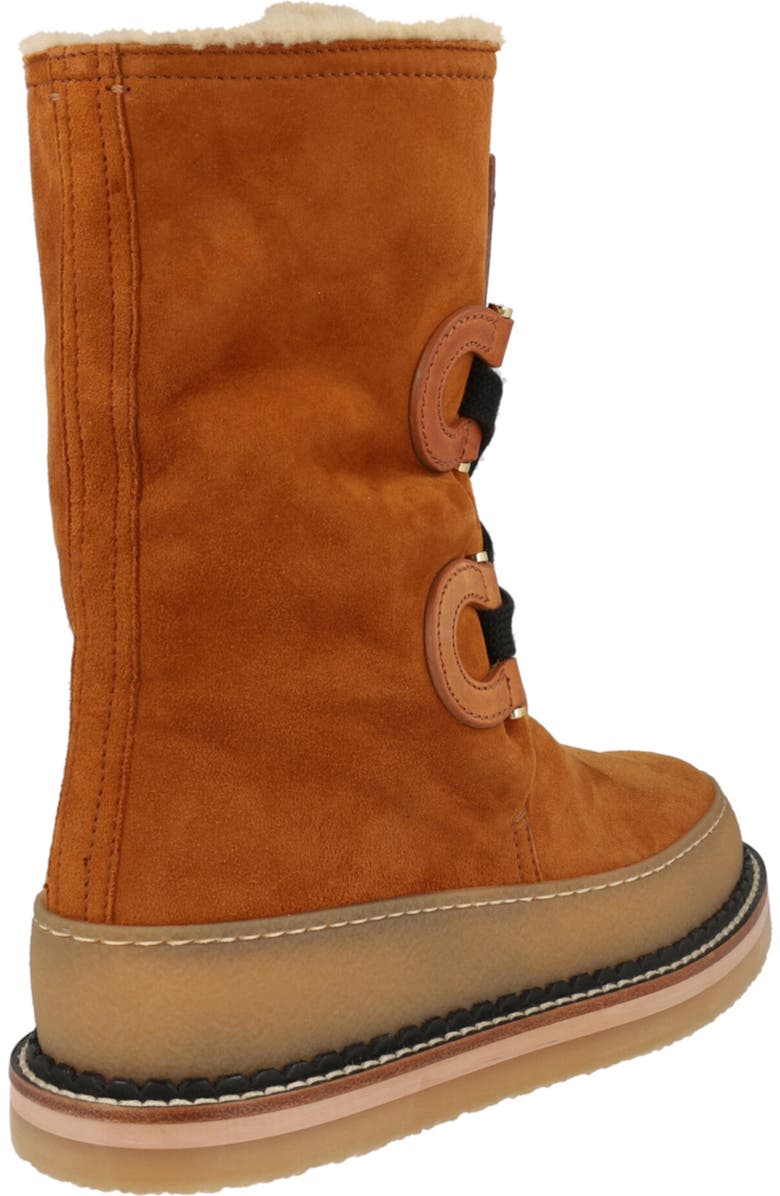 FERRAGAMO Celeno Genuine Shearling Lined Suede Boot, Alternate, color,