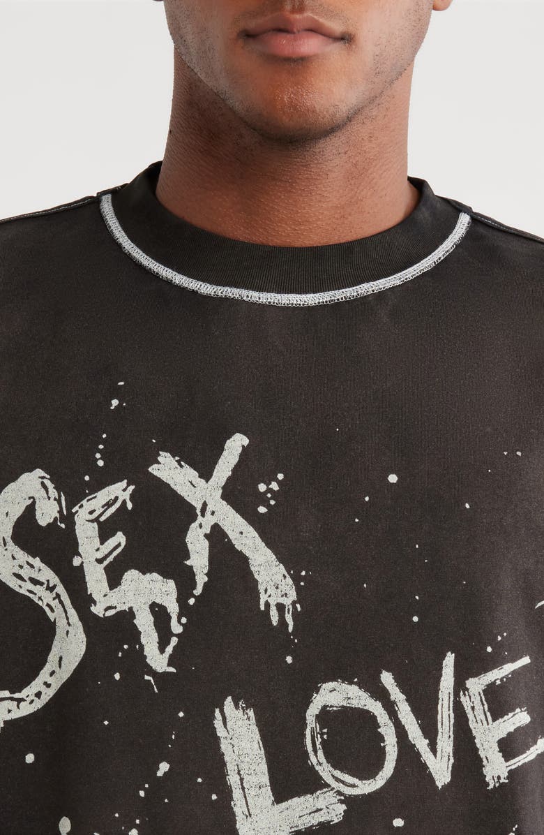 DIET STARTS MONDAY Splatter Cotton Graphic T-Shirt, Alternate, color, Black