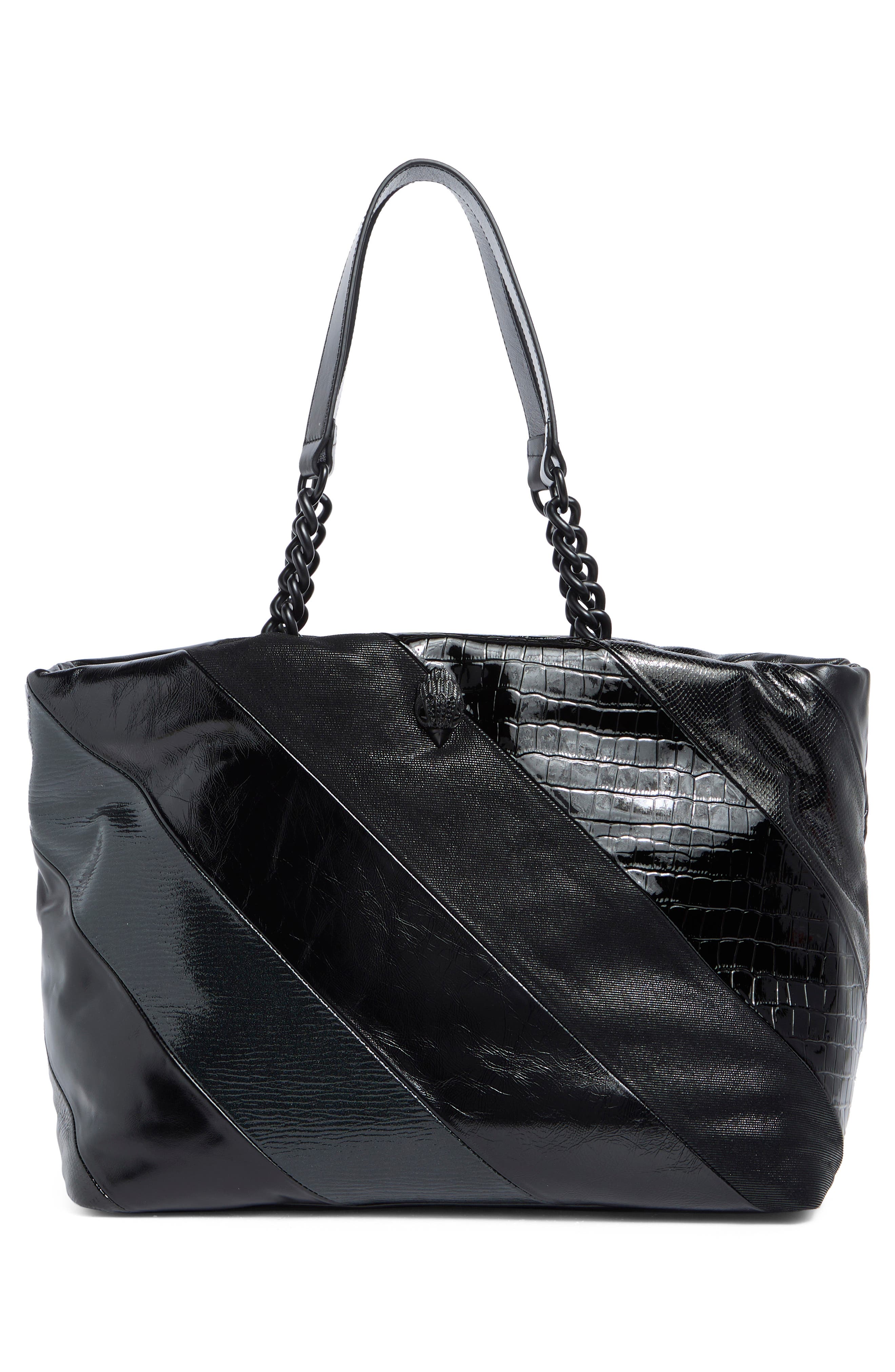 Kurt Geiger London Large Kensington Quilted Leather Shopper Bag, Main, color, Black