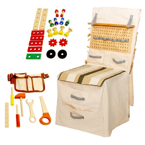 Salus Brands Popohver Pretend Play Builder Play Set Innovative Canvas Design Chair Cover in Multicolored at Nordstrom