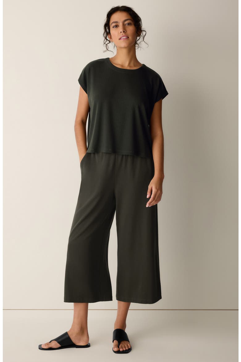 Crewneck Rib Top, Alternate, color, SEAWEED