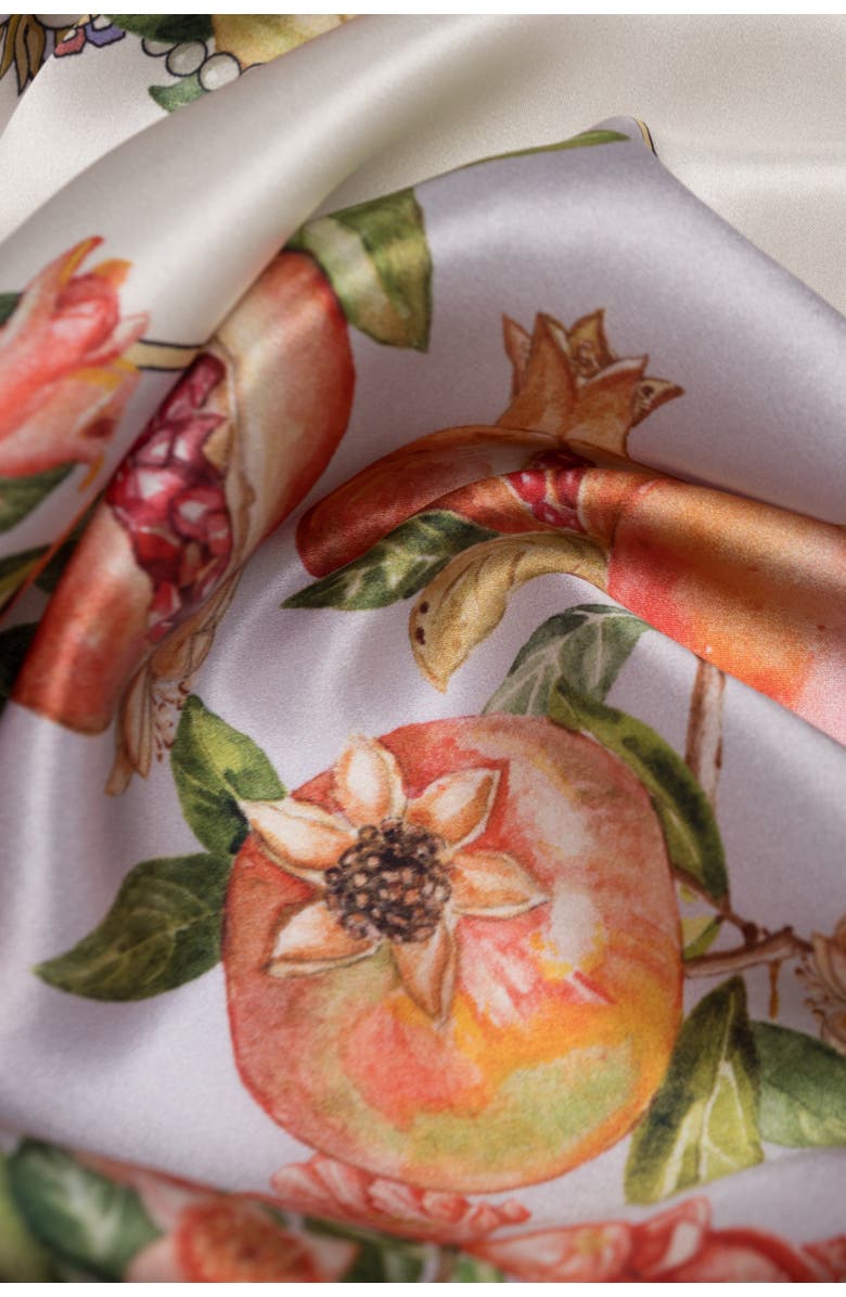 Elizabetta Melograno - Hand Rolled Silk Foulard for Women, Alternate, color, Lavender