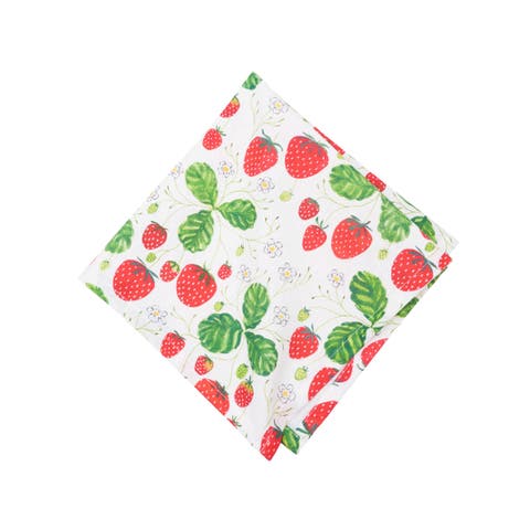 Strawberry Patch & Plaid Napkin