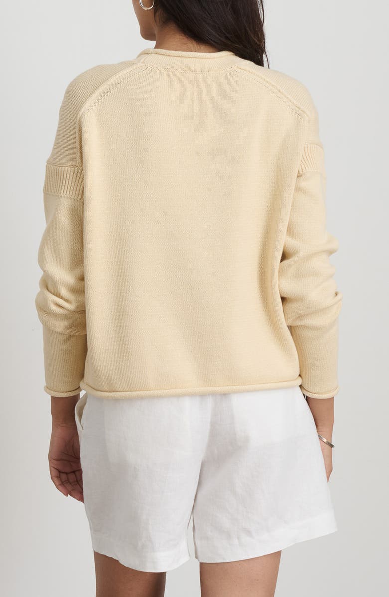 Alex Mill Mariner Roll Edge Cotton Sweater, Alternate, color,