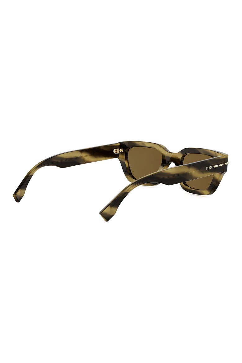 Selleria 50mm Rectangular Sunglasses, Alternate, color, BROWN HORN / BROWN