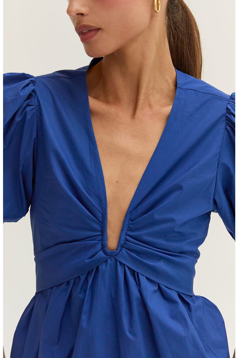 Poplin U-Wire Mini Dress, Alternate, color, Cobalt