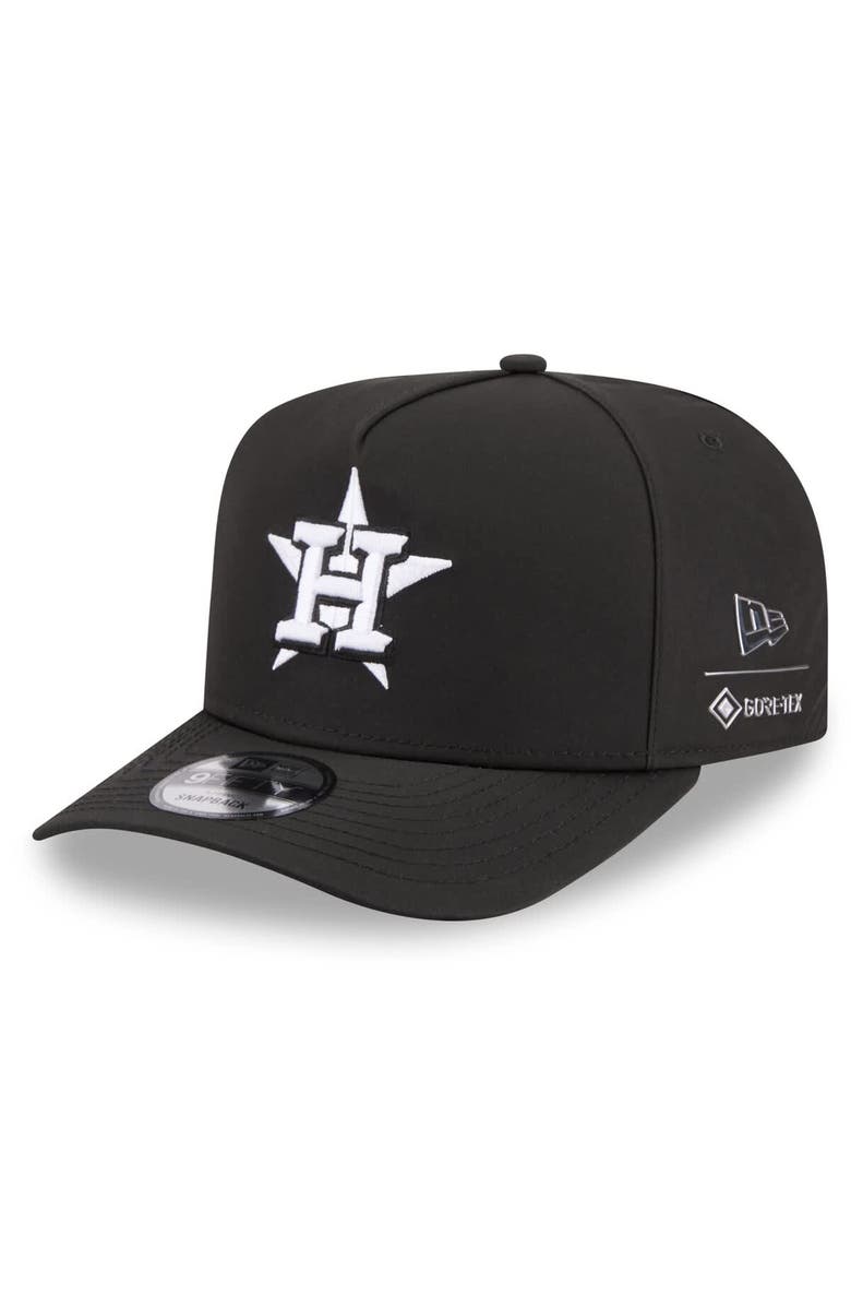 New Era Men's New Era x GORE-TEX  Black Houston Astros A-Frame 9FIFTY Adjustable Hat, Main, color, Black