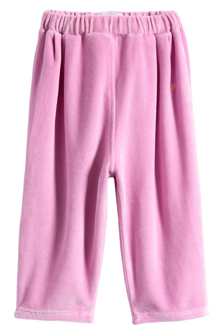 Kids' Velvet Jogging Pants, Main, color, PINK