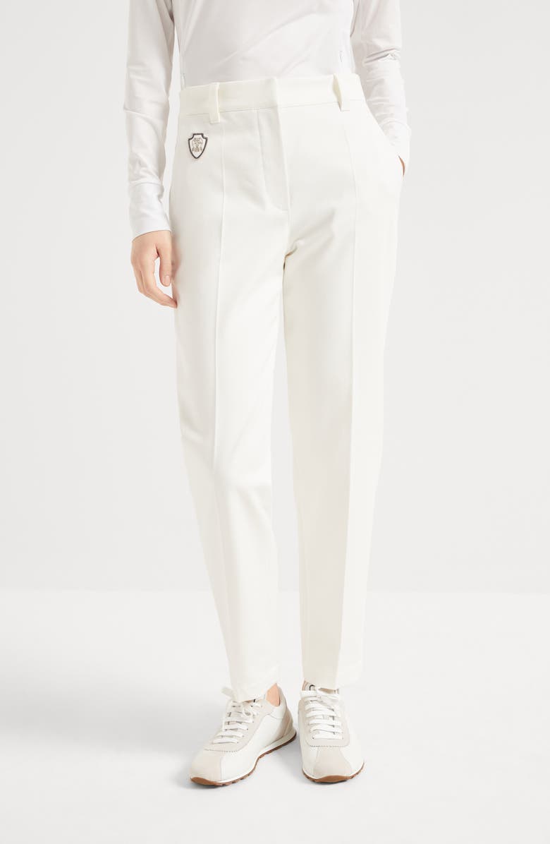 Brunello Cucinelli High-waist cigarette trousers, Alternate, color, 