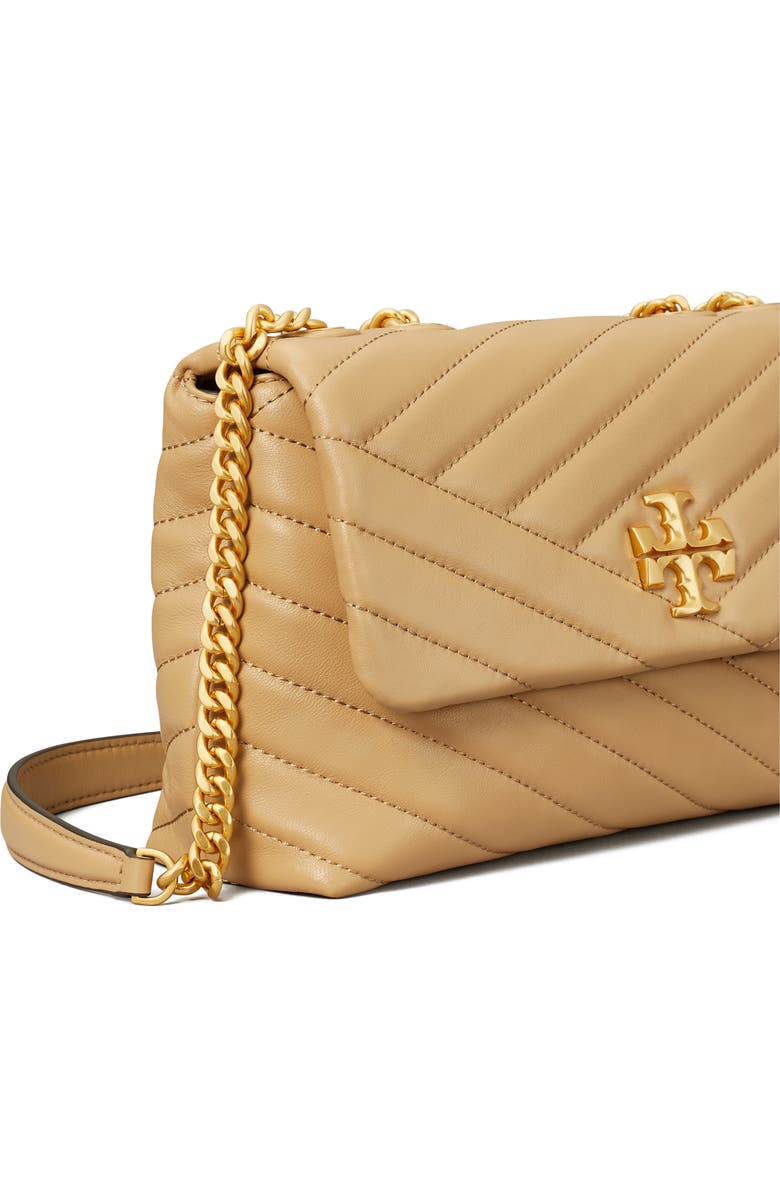 Tory Burch Small Kira Chevron Convertible Shoulder Bag, Alternate, color, Desert Dune