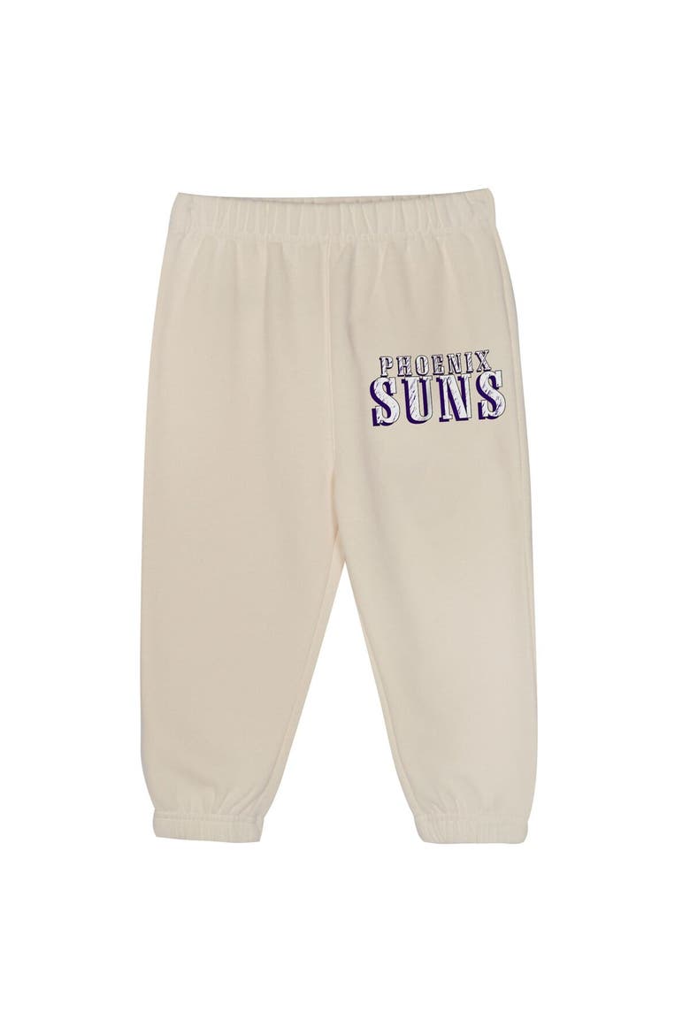 Toddler Mitchell & Ness  Cream Phoenix Suns Hang Time Oversized Pullover Hoodie & Pants Set, Alternate, color, Cream