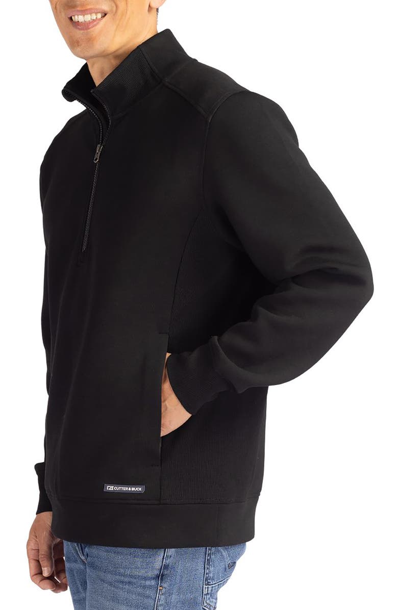 Cutter & Buck Roam Quarter Zip Pullover, Alternate, color, Black