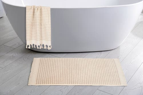 Olive And Linen Olive & Linen Dots Bath Mat In Neutral