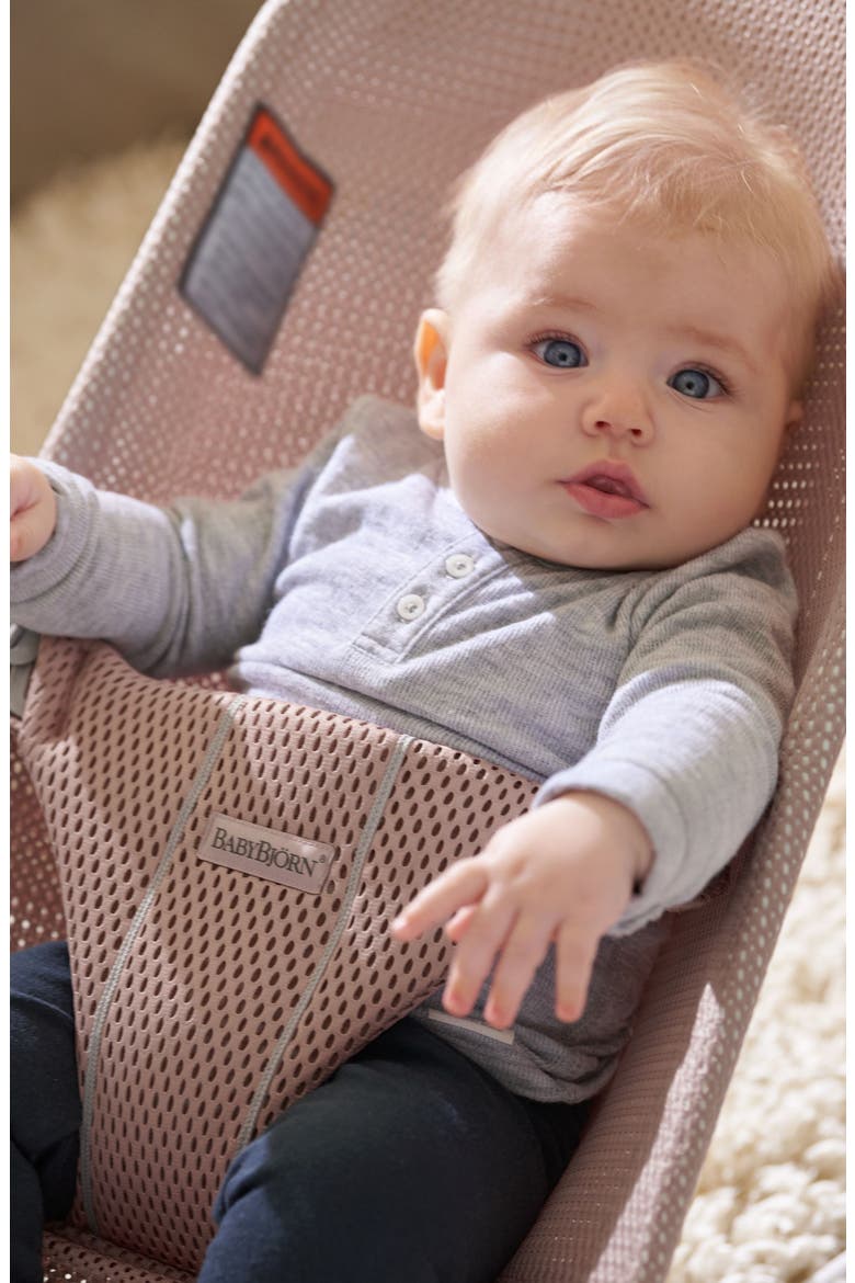 Bouncer Bliss Convertible Quilted Baby Bouncer, Alternate, color, DUSTY PINK