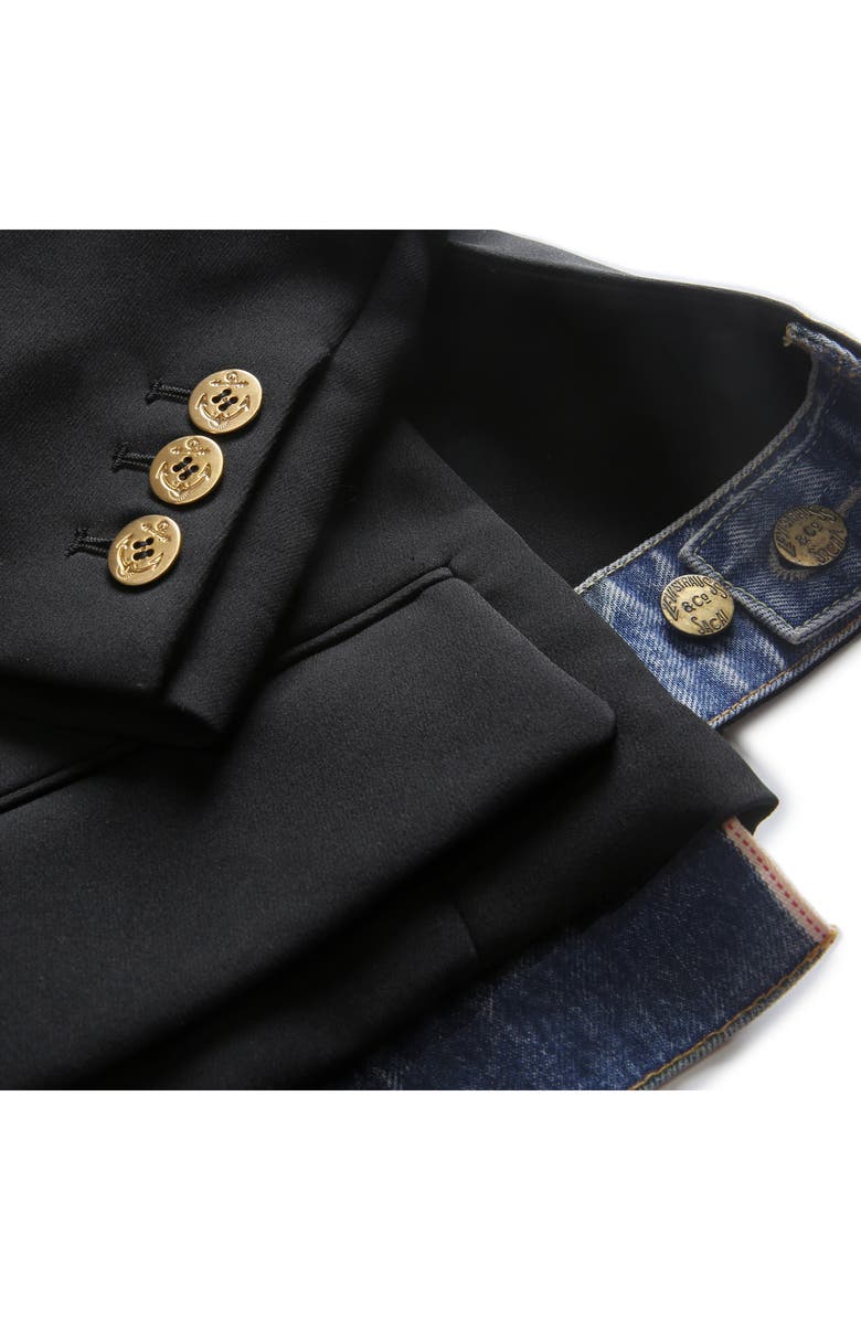 Sacai Gender Inclusive Levi's<sup>®</sup> Denim x Matelassé Twill Jacket, Alternate, color, Black