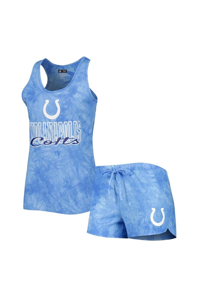 Women's Concepts Sport Royal Indianapolis Colts Billboard Scoop Neck Racerback Tank and Shorts Sleep Set, Main, color, Royal
