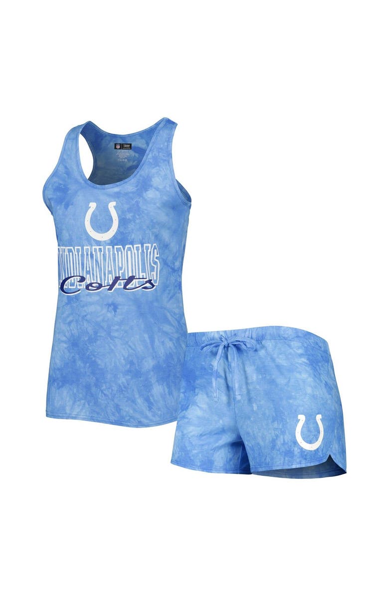 CONCEPTS SPORT Women's Concepts Sport Royal Indianapolis Colts Billboard Scoop Neck Racerback Tank and Shorts Sleep Set, Main, color, Royal