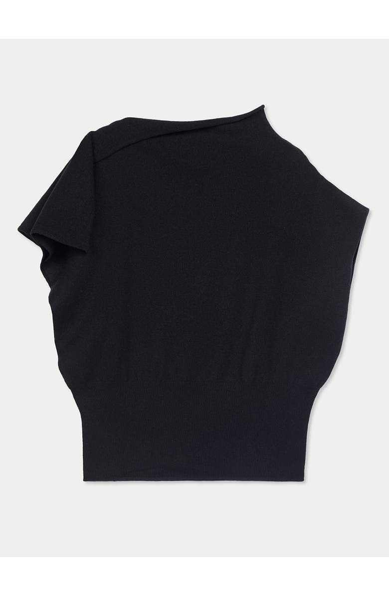 Gobi Cashmere Cashmere Asymmetrical Top, Main, color, Black