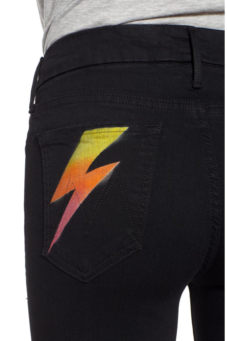 The Looker Frayed Ankle Skinny Jeans, Alternate, color, GOLD BOLT