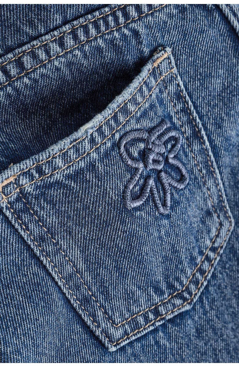 NEXT Kids' Floral Appliqué Jeans, Alternate, color, Blue