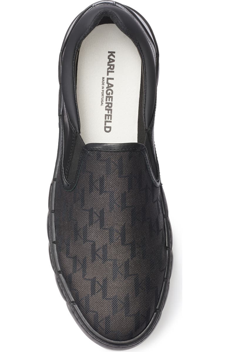 KARL LAGERFELD PARIS Leather & Nylon Slip-on Sneaker, Alternate, color,