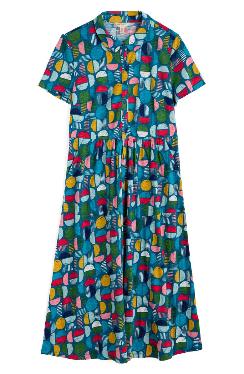 Seasalt Cornwall Mainland Floral Organic Cotton Jersey Midi Shirtdress, Alternate, color, 