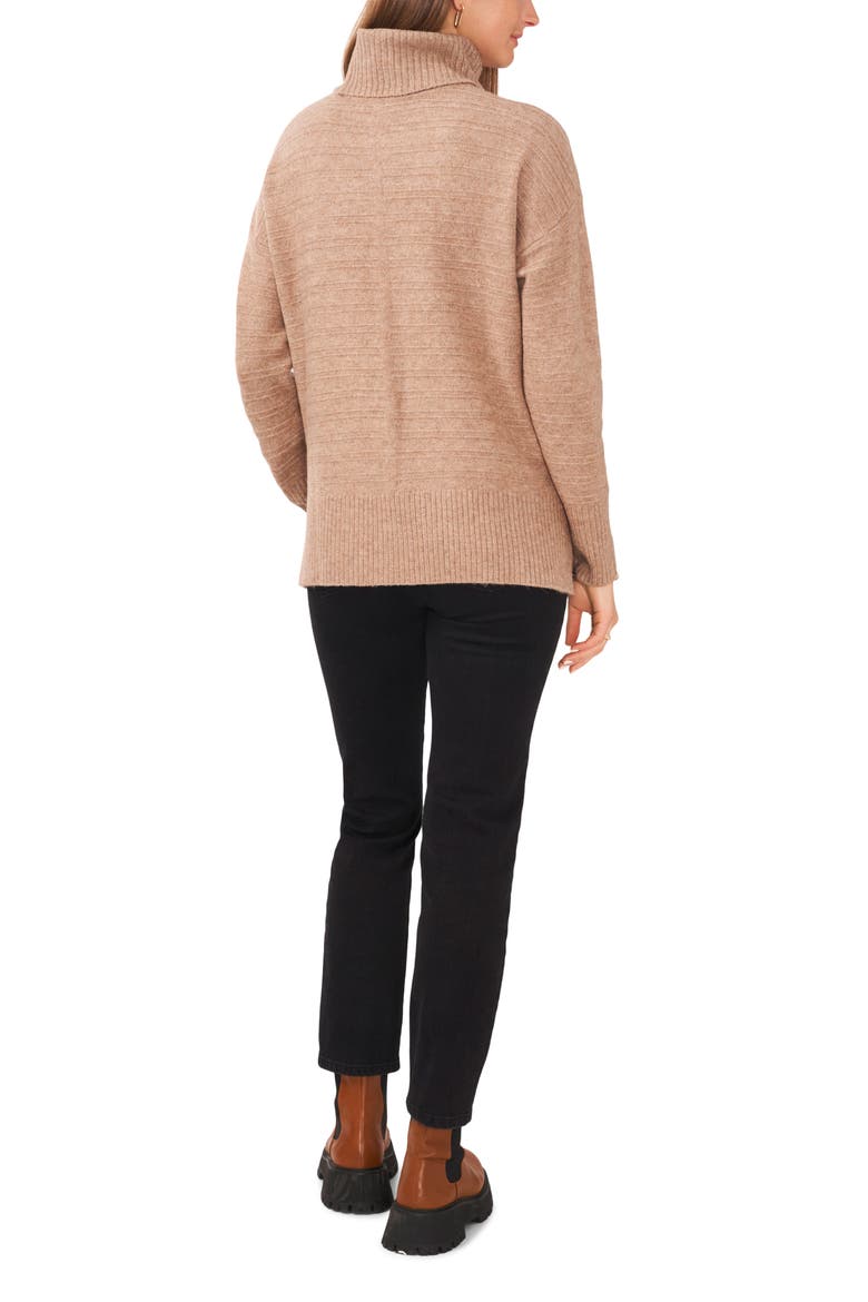 Textured Turtleneck Sweater, Alternate, color, TAUPE