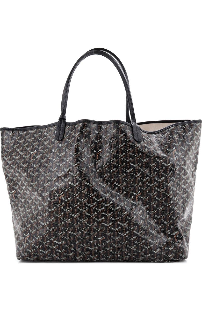 Pre-Owned Goyard Saint Louis Tote Coated Canvas GM, Alternate, color, Black