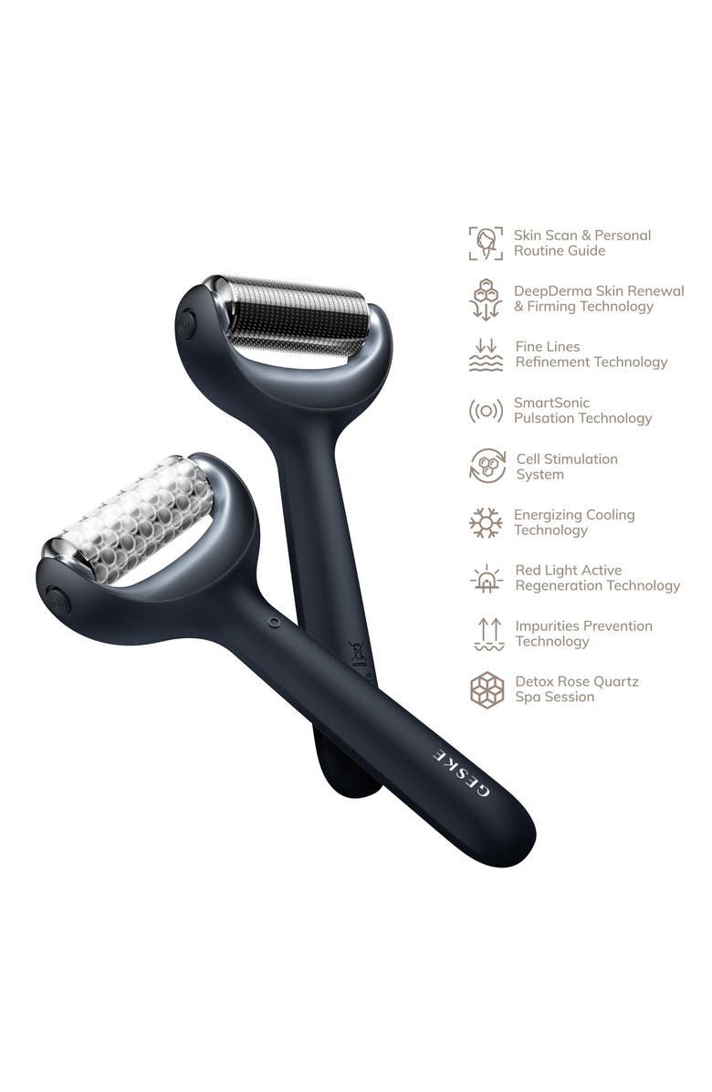 GESKE SmartAppGuided MicroNeedle Face & Body Roller | 9 in 1, Alternate, color, Black