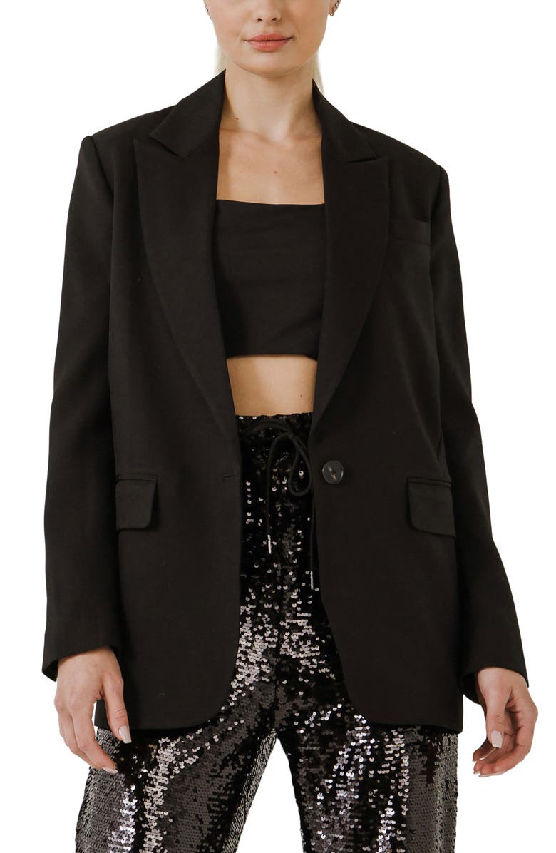Grey Lab Oversize Blazer, Main, color,
