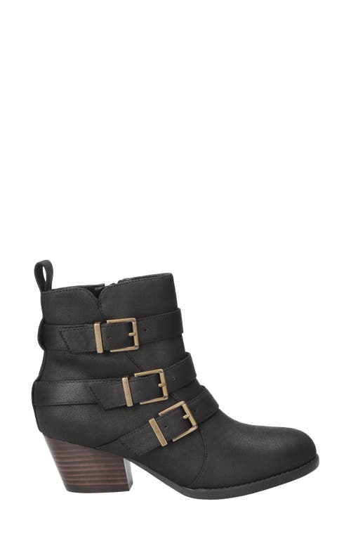 Bella Vita Bowie Buckle Strap Bootie In Black