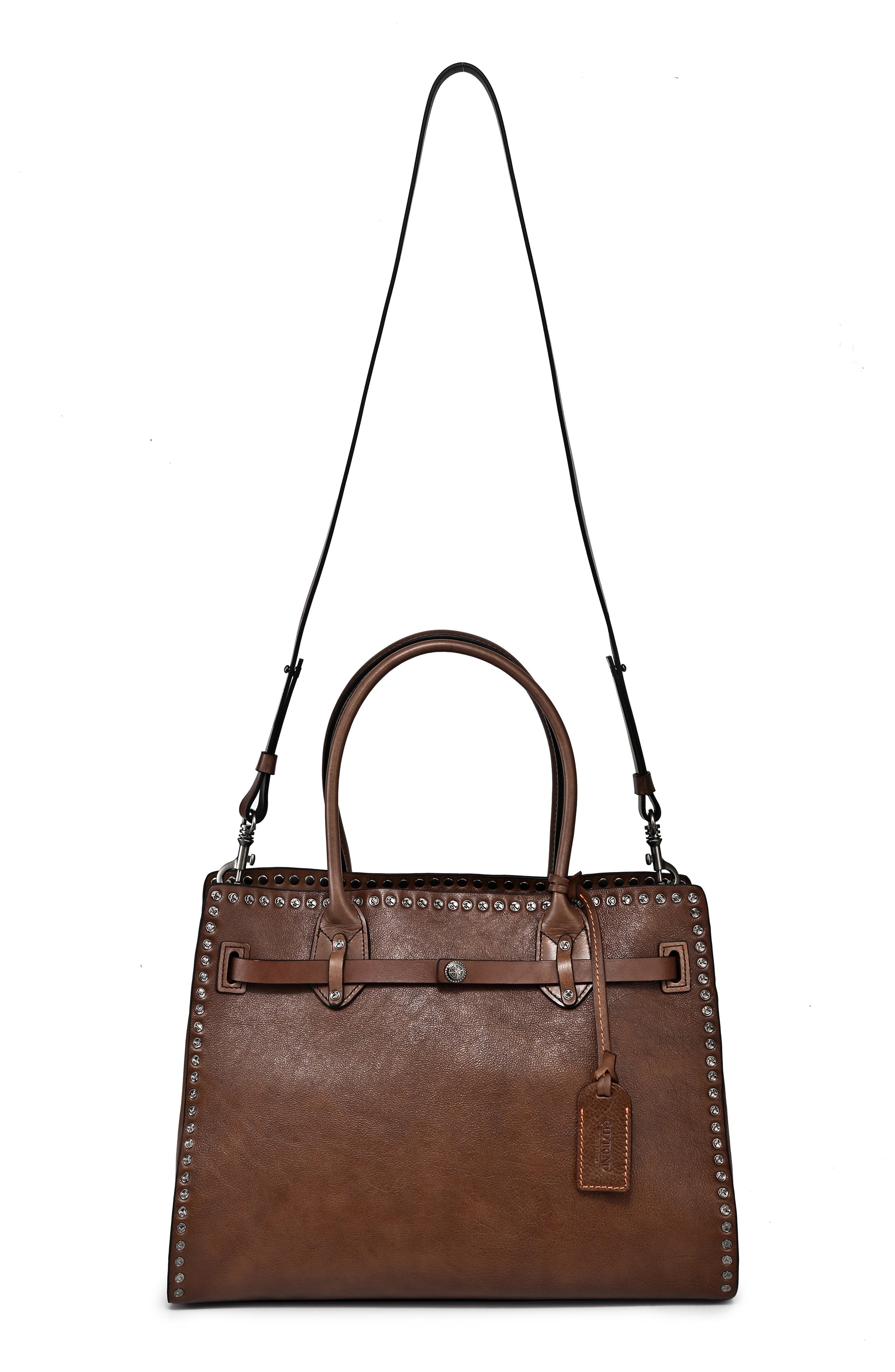 Westland Leather Satchel Bag, Alternate, color, STONE