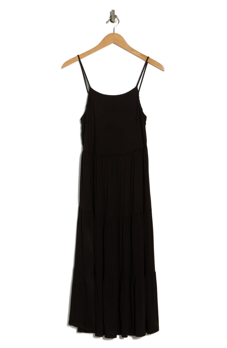 matty m. Knit Tiered Maxi Dress, Alternate, color, Black