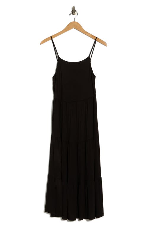 Matty M . Knit Tiered Maxi Dress In Black