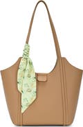 Miztique Faux Leather Tote with Scarf