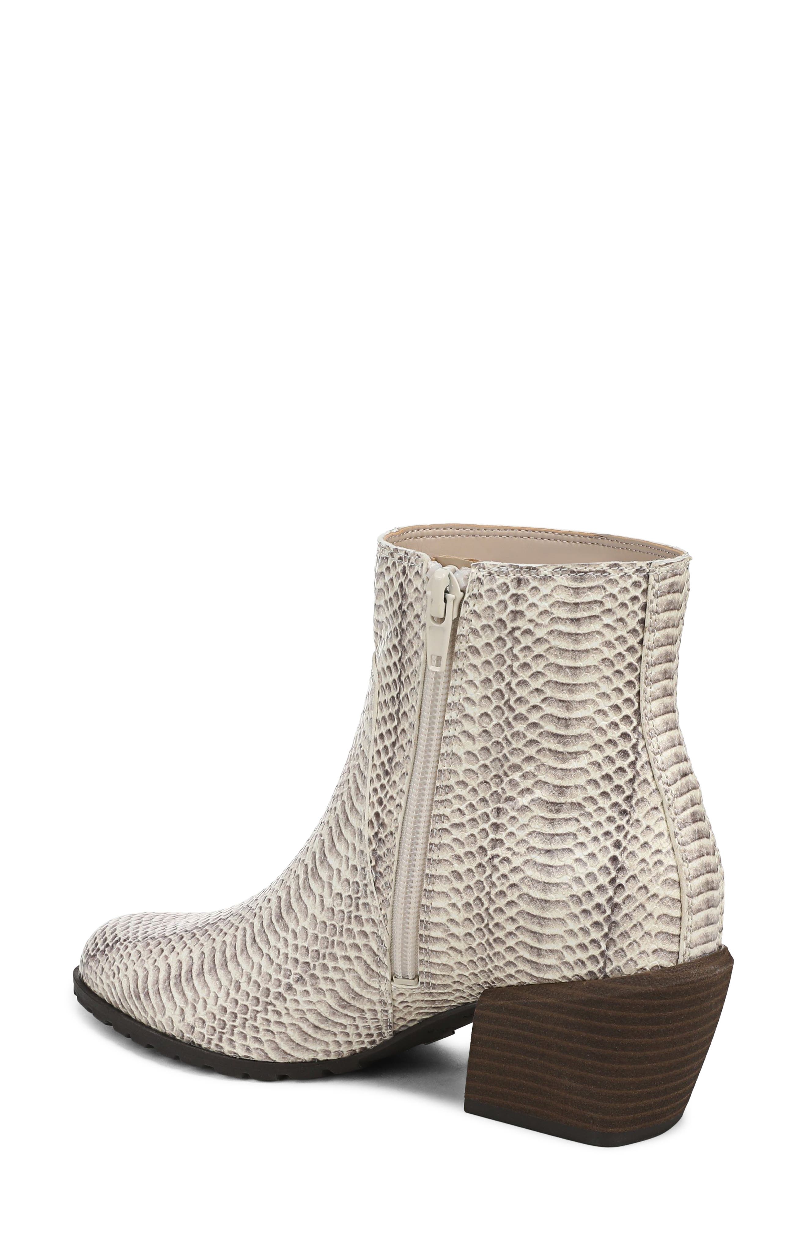 Bianca Leather Bootie, Alternate, color, IVORY PYTHON EMBOSSED LEATHER