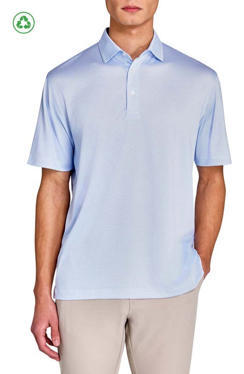 Regular Fit Flower Chain Recycled Performance Golf Polo