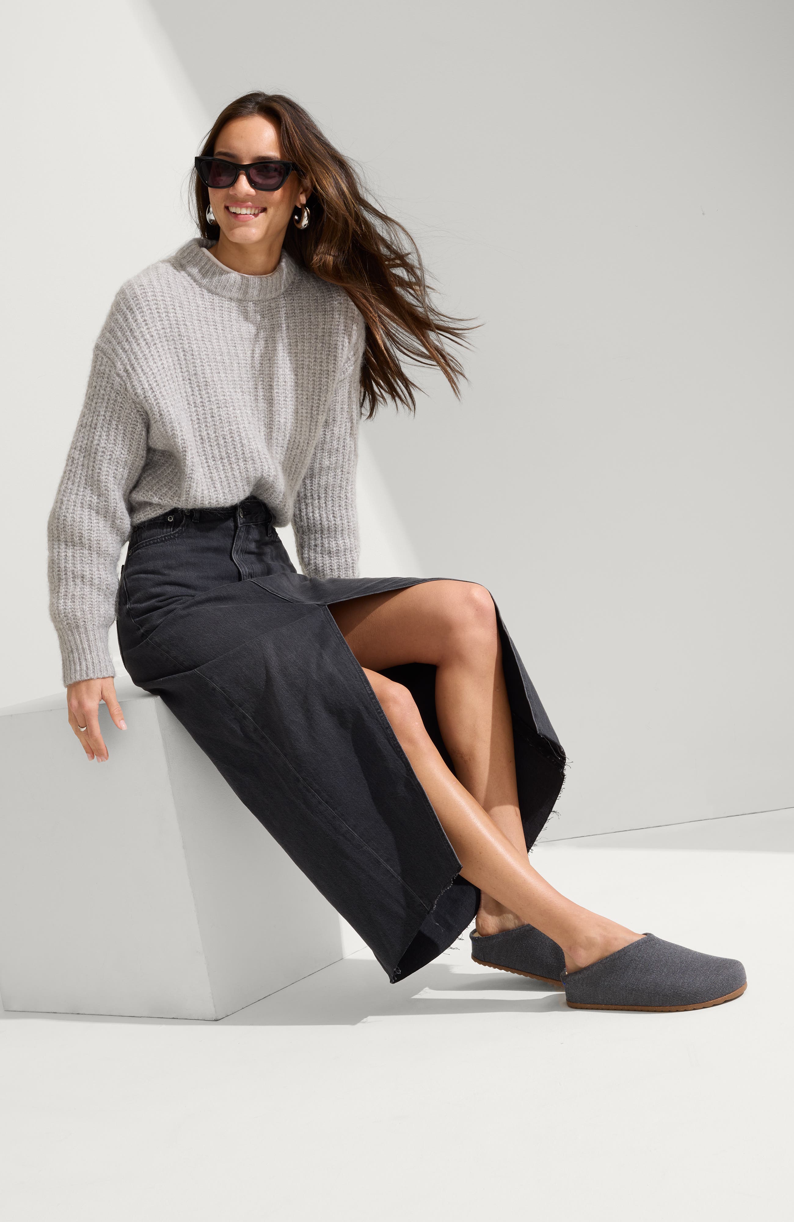 Rothy's The Casual Clog, Alternate, color, Mountain Grey