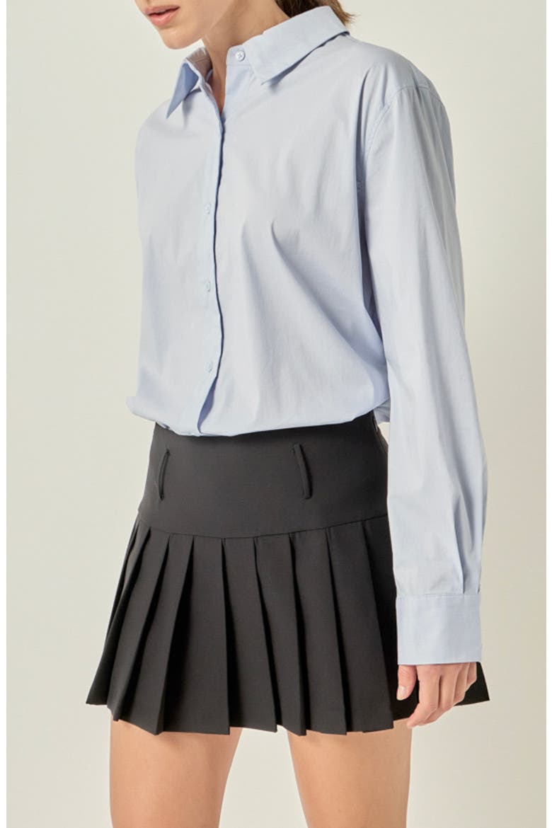 Stretch Cotton Shirt, Alternate, color, POWDER BLUE