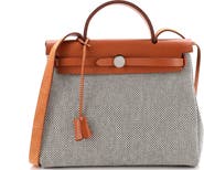 Pre-Owned Hermes Herbag Zip Criss Viking Toile and Leather 31