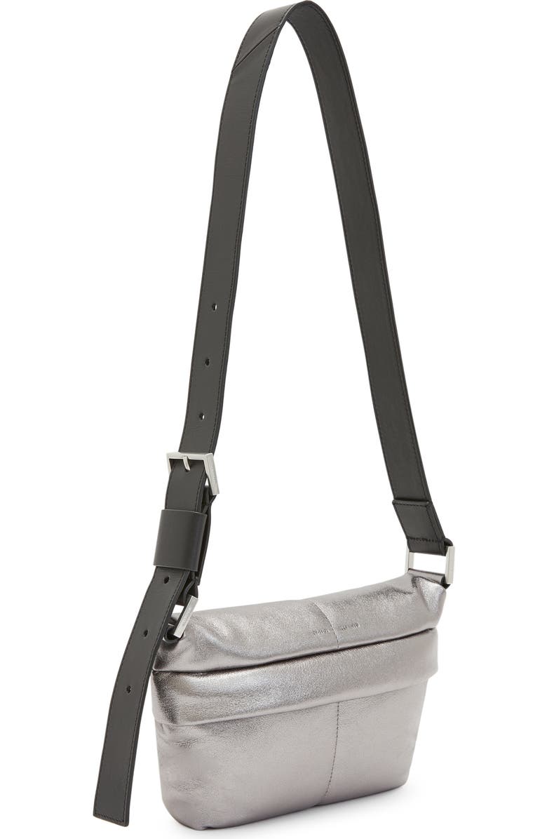 AllSaints Colette Quilted Leather Crossbody Bag, Alternate, color,