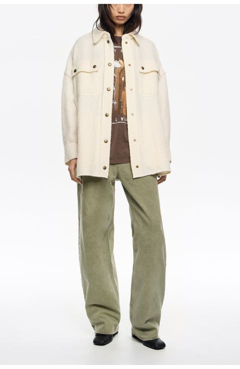 Oversize Off- Wool Overshirt