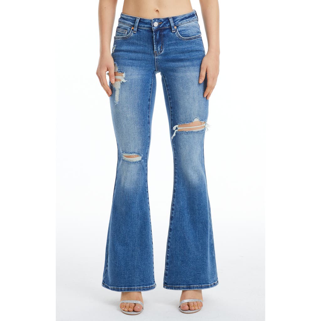 Bayeas Alice Low Rise Ripped Mid Rise Flare Jeans
