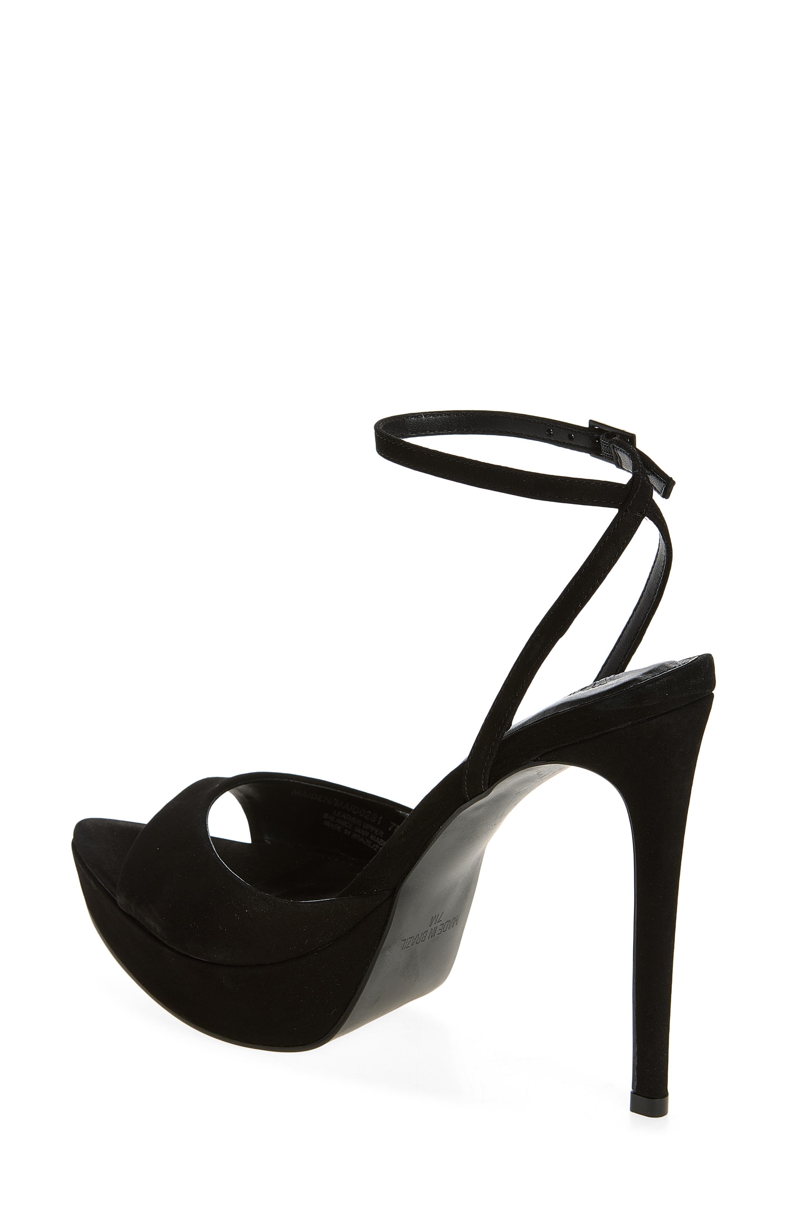 Steve Madden Maiden Ankle Strap Sandal, Alternate, color, Black Nubuck