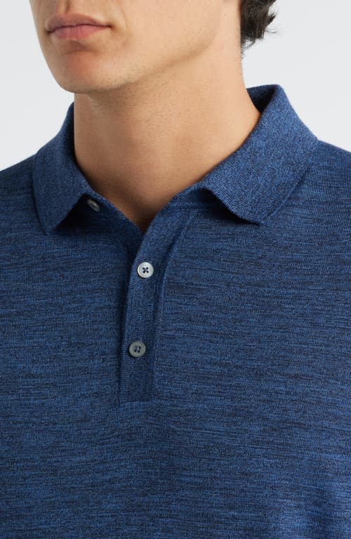 Hugo Boss Boss Lancione Wool Polo Sweater In Blue